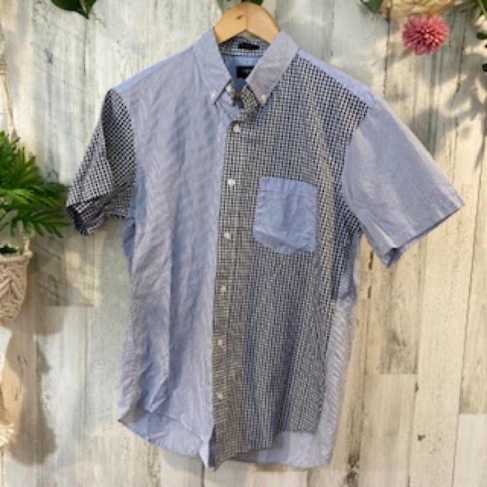 . NWT J. Crew Slim Multi Print Striped Checkered Short Sleeve Button Down Shirt